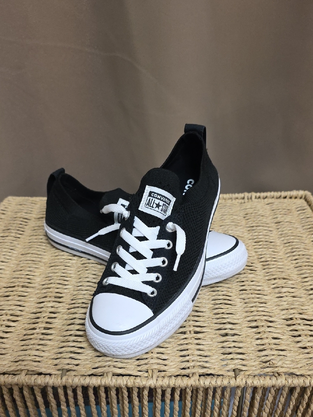Converse Kids Black & White Low Top Sneakers